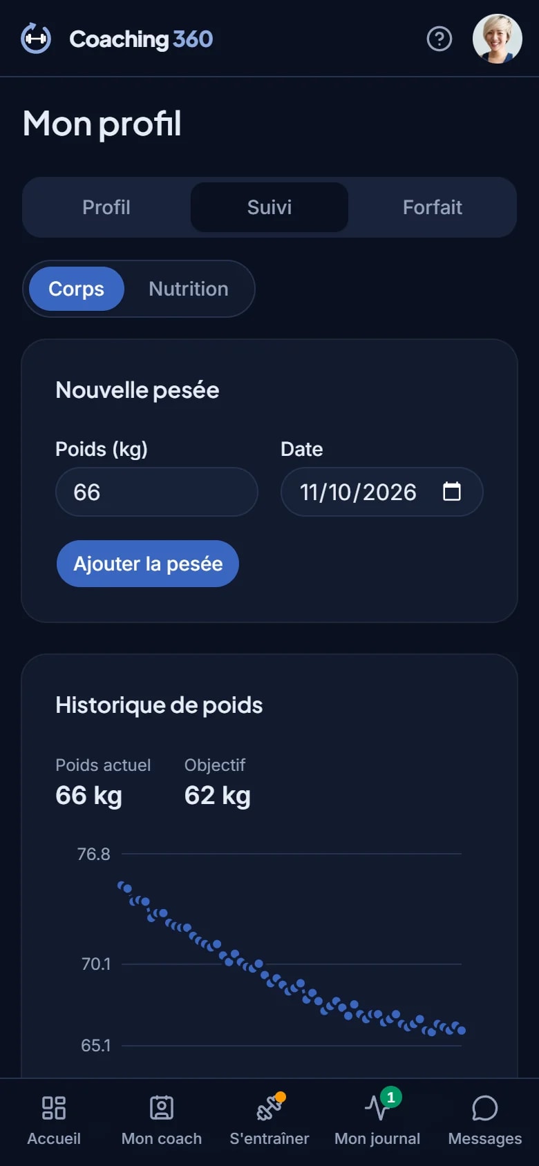 Mensurations sur smartphone